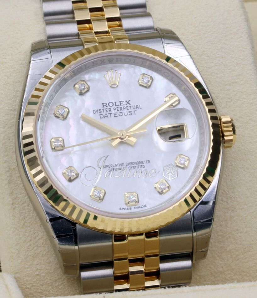 Rolex Datejust 36 116233-MOPDFJ White Mother of Pearl
