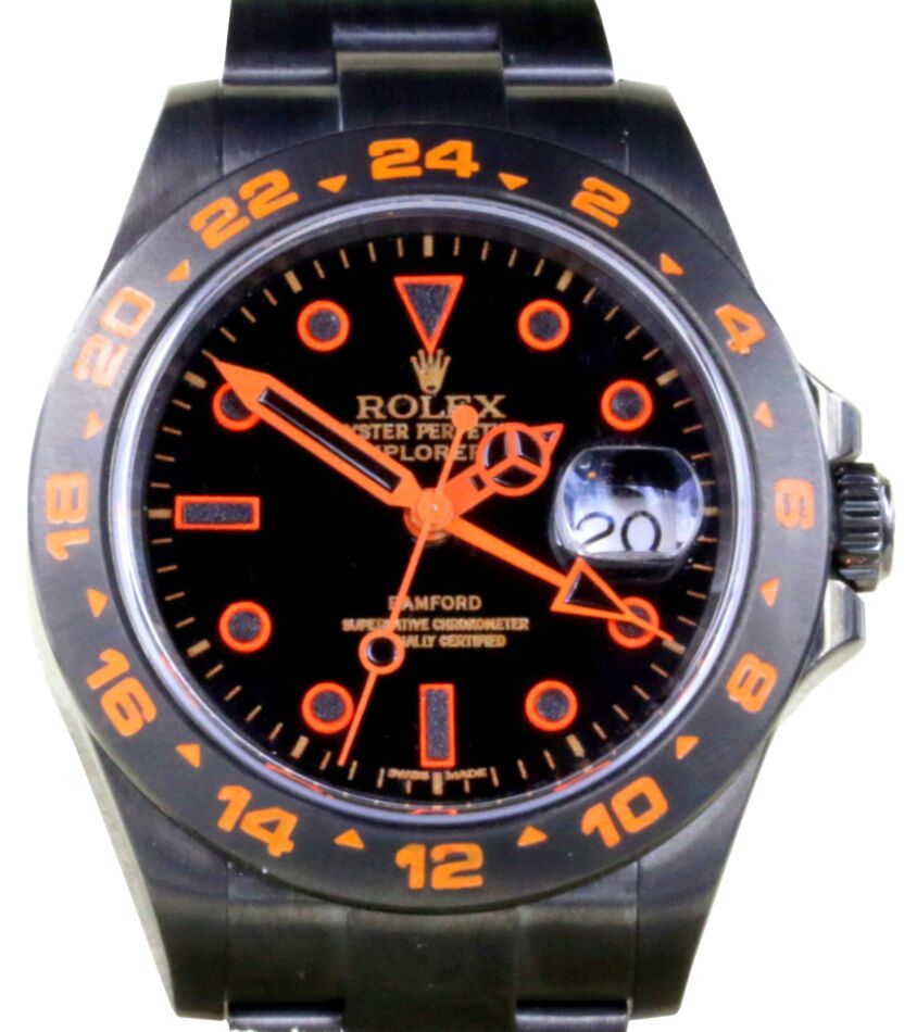 Rolex Explorer II 42mm PVD DLC Orange Stainless Steel Black GMT 226570 BRAND NEW