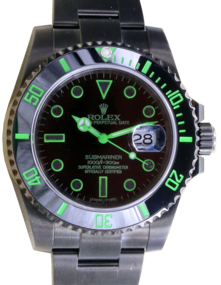 Rolex submariner dlc hot sale