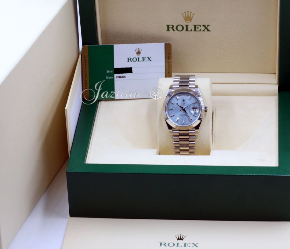 Rolex Day-Date 40 President 228206 Men's 40mm Platinum Ice Rolex Day-Date 40 President 228206 Men's 40mm Platinum Ice