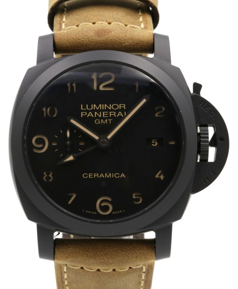 Panerai PAM 441 Luminor 1950 44mm Black Ceramic Leather PRE OWNED