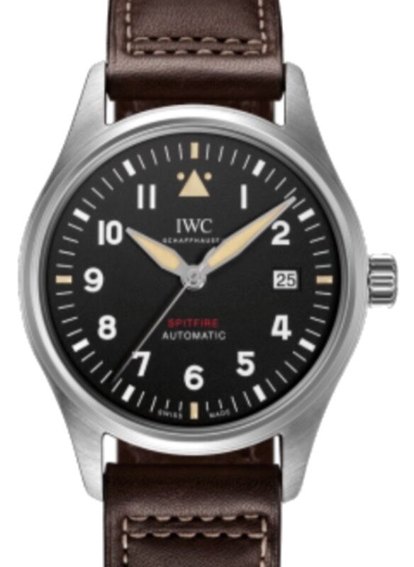 IWC Pilot's Watch Automatic Spitfire Stainless Steel 39mm Black Dial Brown  Leather Strap IW326803 - BRAND NEW
