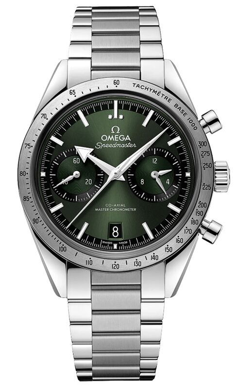 Omega Speedmaster 57 Chronograph 40.5mm Green Dial Steel Bracelet 332.10.41.51.10.001
