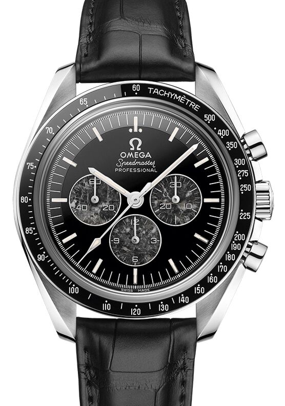 Omega speedmaster white dial leather strap online