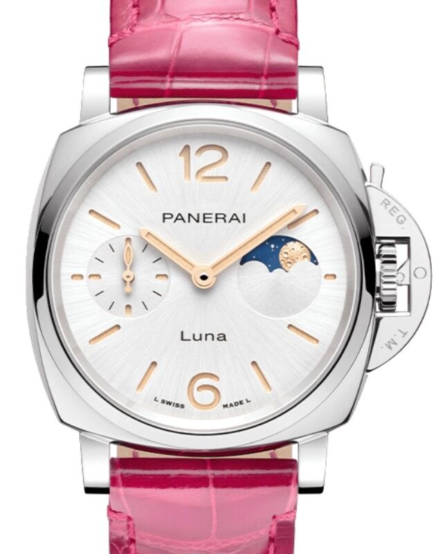 Panerai Luminor Due Luna Stainless Steel 38mm White Moonphase Dial PAM01180 BRAND NEW