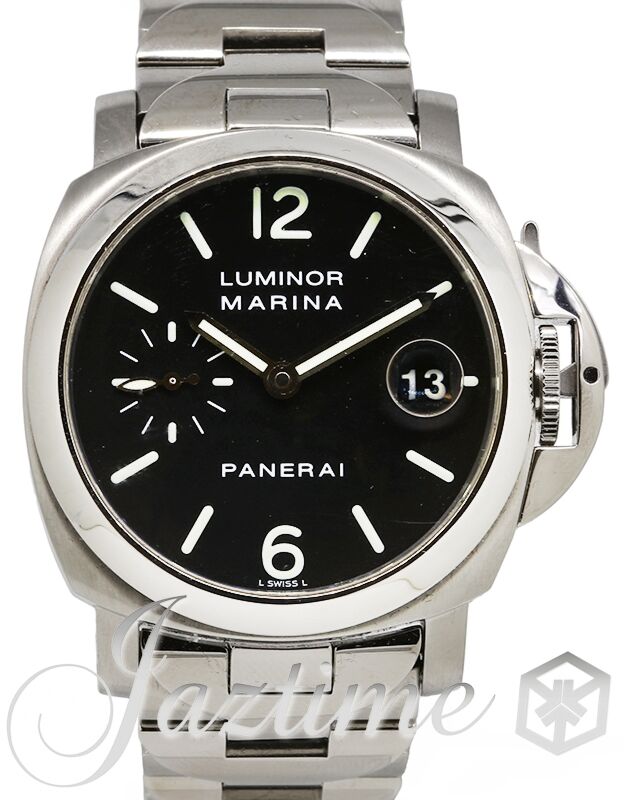 Panerai Luminor Marina Stainless Steel Black Dial Stainless Steel Bracelet 40mm PAM 50 PRE OWNED