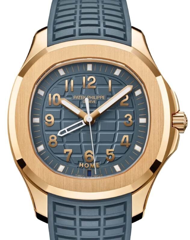 Patek Philippe Aquanaut Travel Time Rose Gold Blue Gray Dial 5269R 001