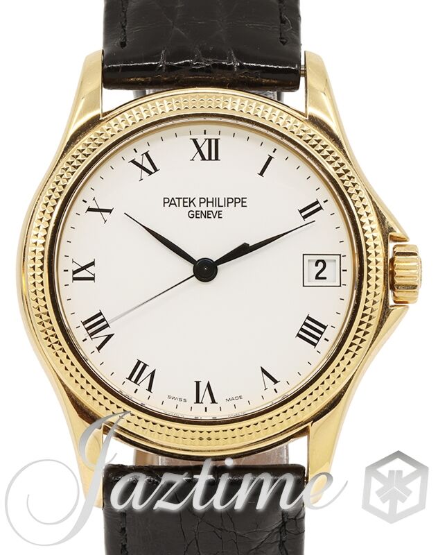 Patek Philippe Calatrava Rose Gold White Roman Dial Hobnail Bezel Leather Bracelet 36 mm 5117J PRE OWNED