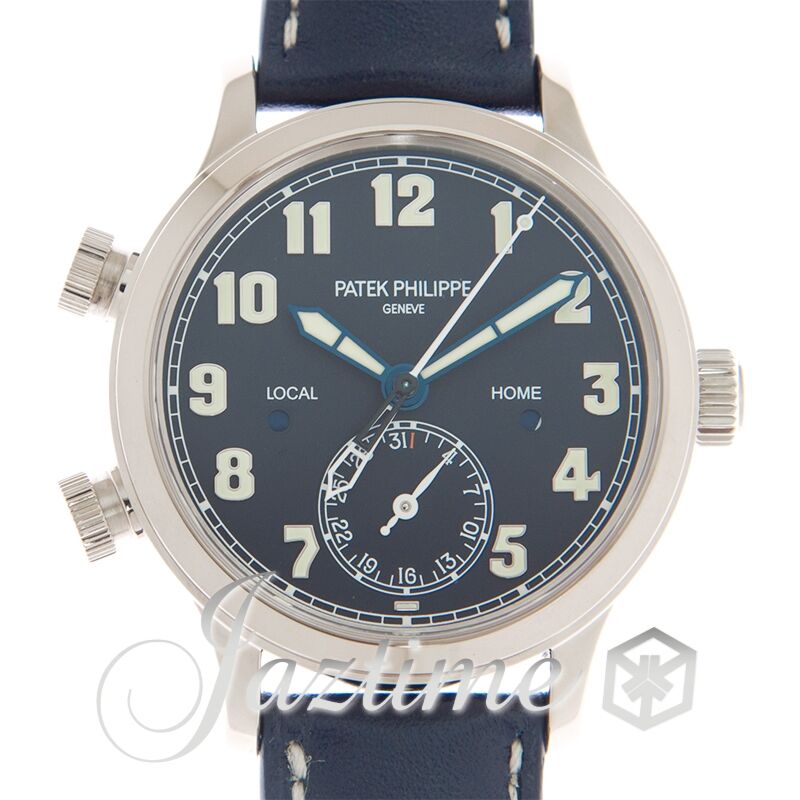 Patek Philippe Complications Calatrava Pilot Travel Time White Gold Blue Dial 7234G 001 BRAND NEW