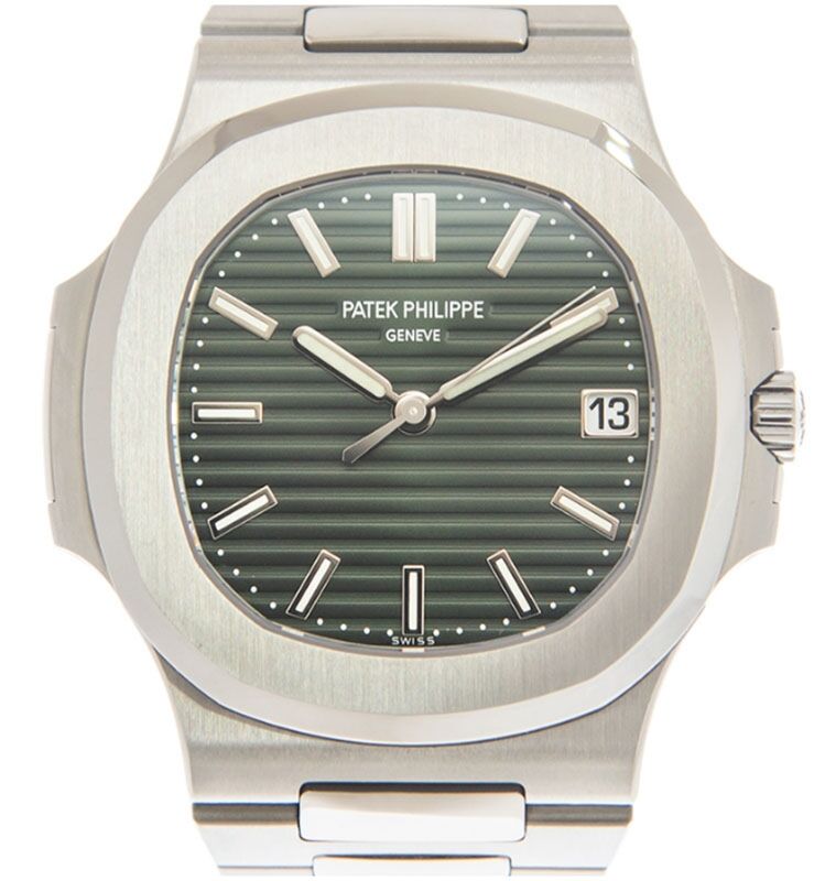 Patek Philippe Nautilus Date Sweep Seconds Stainless Steel Green Dial 5711 1A 014 BRAND NEW