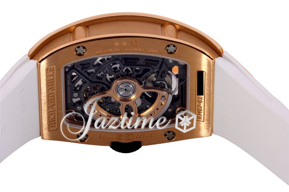 ミルティ　0823 Richard Mille Lady Rose Gold Medium Set Diamond Jasper Dial