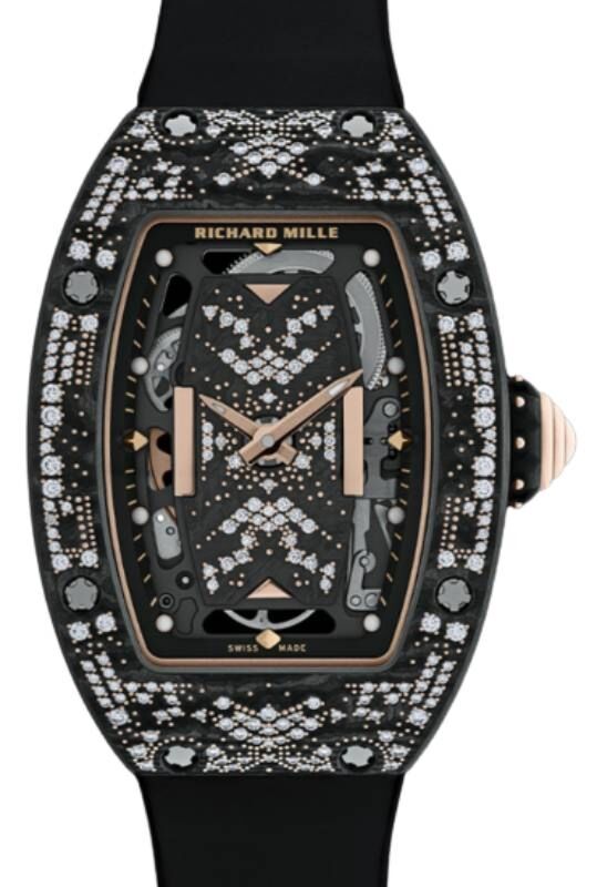 Richard Mille Automatic Winding Intergalactic Misty Night Carbon TPT Diamond Set Bezel RM 07-01 - BRAND NEW Richard Mille Automatic Winding Intergalactic Misty Night Carbon TPT Diamond Set Bezel RM 07-01 - BRAND NEW