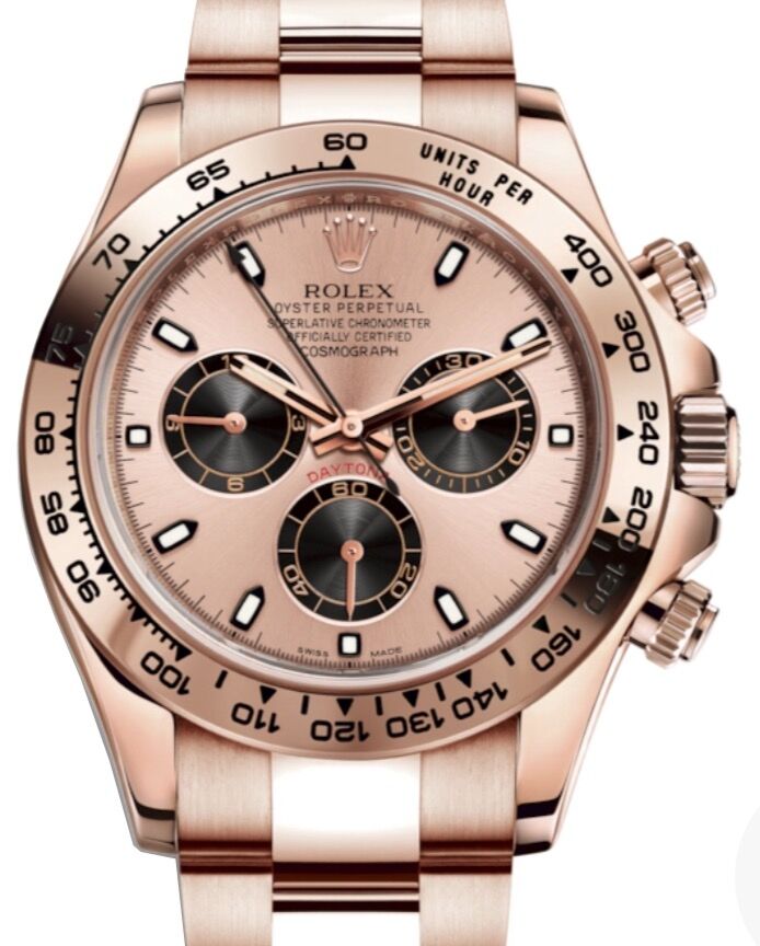 Rolex daytona rose gold pink dial discount