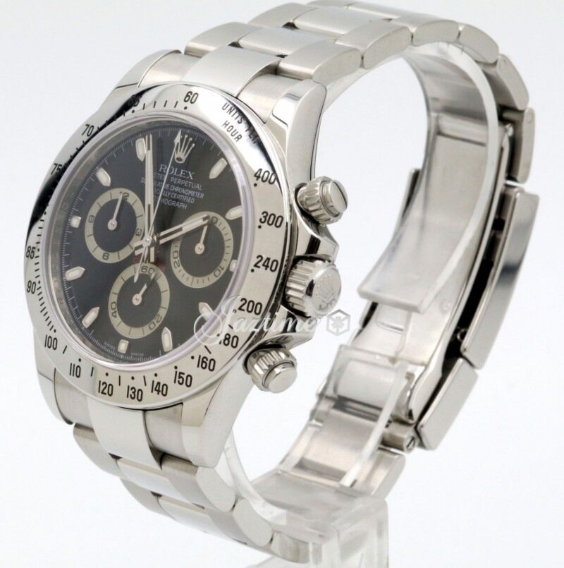 Rolex Cosmograph Daytona 116520 Black Index Stainless Steel