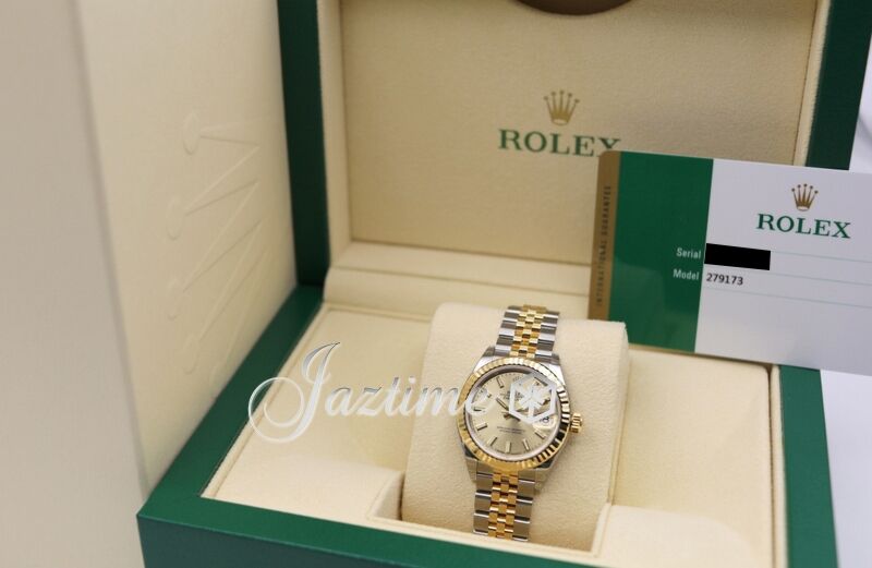 Rolex Datejust 28 279173 Champagne Index Fluted Bezel Yellow