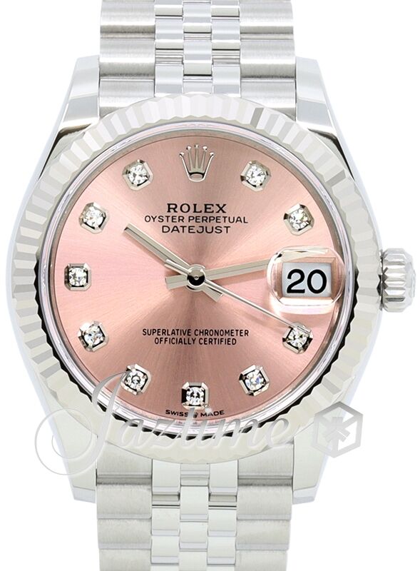 Rolex Datejust 31 White Gold/Steel Pink Diamond Dial