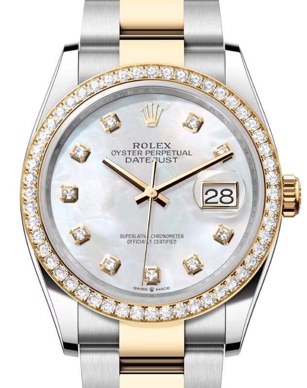 Rolex Datejust 36 Yellow Gold/Steel White Mother of Pearl Rolex Datejust 36 Yellow Gold/Steel White Mother of Pearl