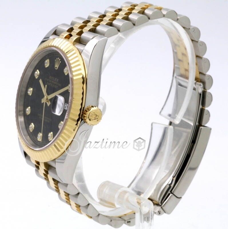 Rolex Datejust 41 126333-BLKDJ Black Diamond Yellow Gold