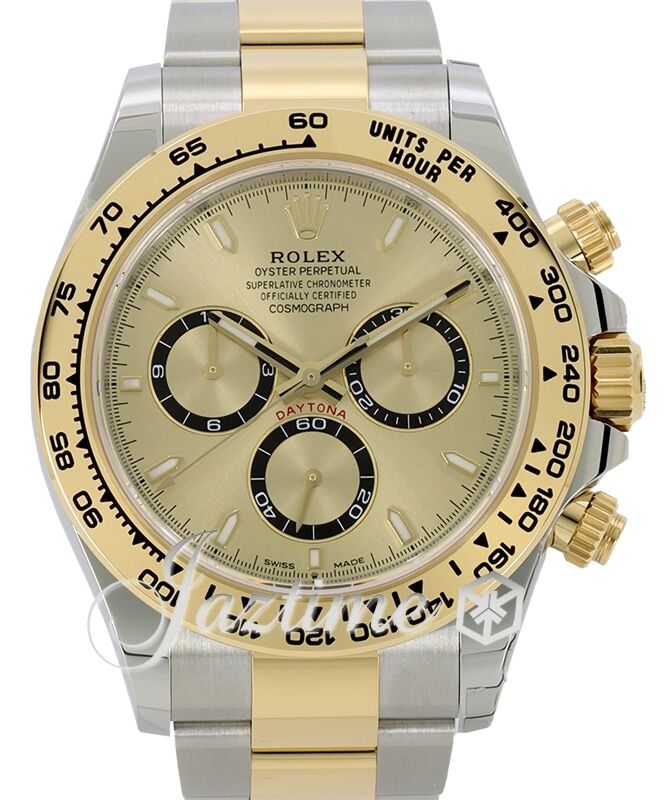 Rolex Daytona 40 Golden Dial Yellow Gold Stainless Steel Mens Watch 126503