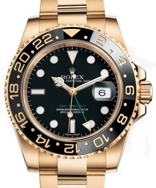 Rolex GMT Master II 116718LN 18k Yellow Gold Ceramic Black