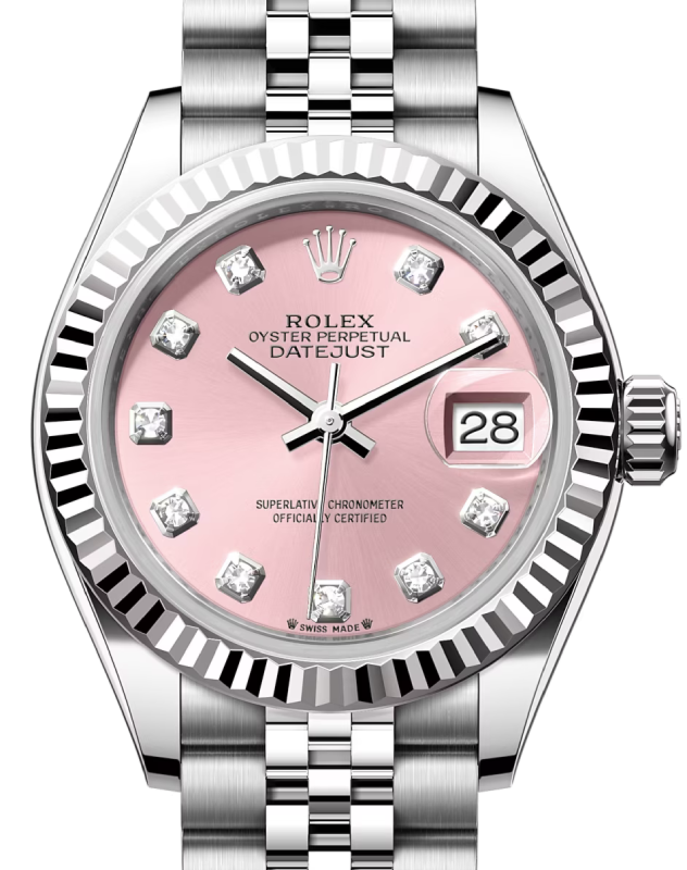 Rolex Lady Datejust 28 279174 Pink Diamond Fluted White Gold Stainless Steel Jubilee 28mm Automatic BRAND NEW
