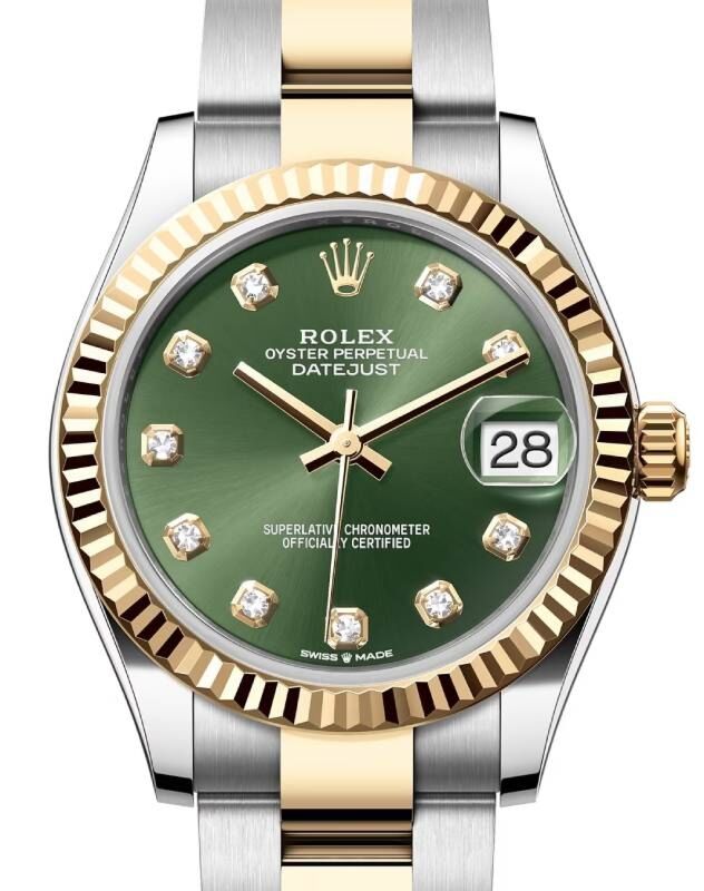 Oyster perpetual datejust 31 green outlet