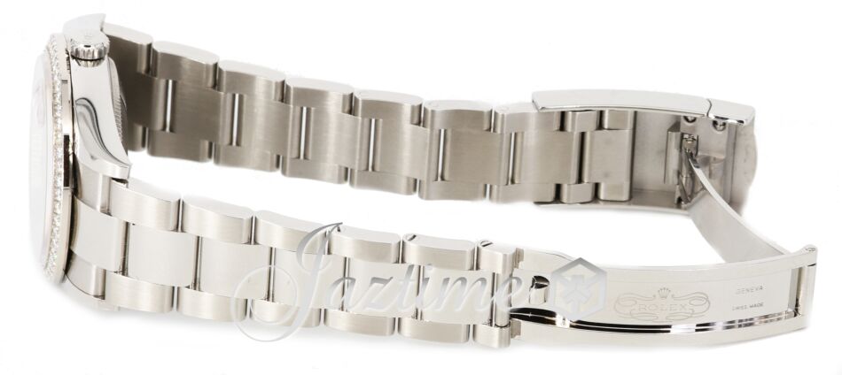 Rolex Datejust 36 White Gold/Steel Aubergine Roman Diamond