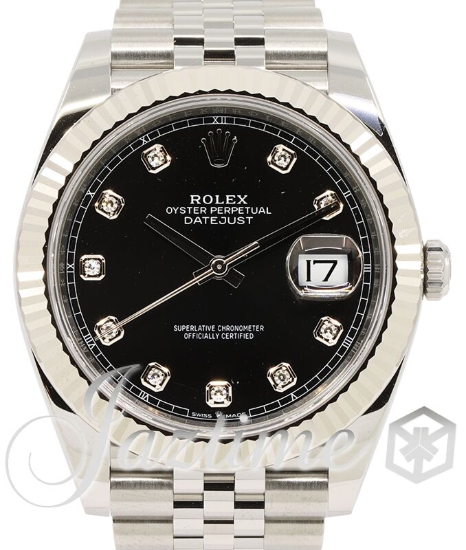 Rolex datejust 41 black diamond dial outlet