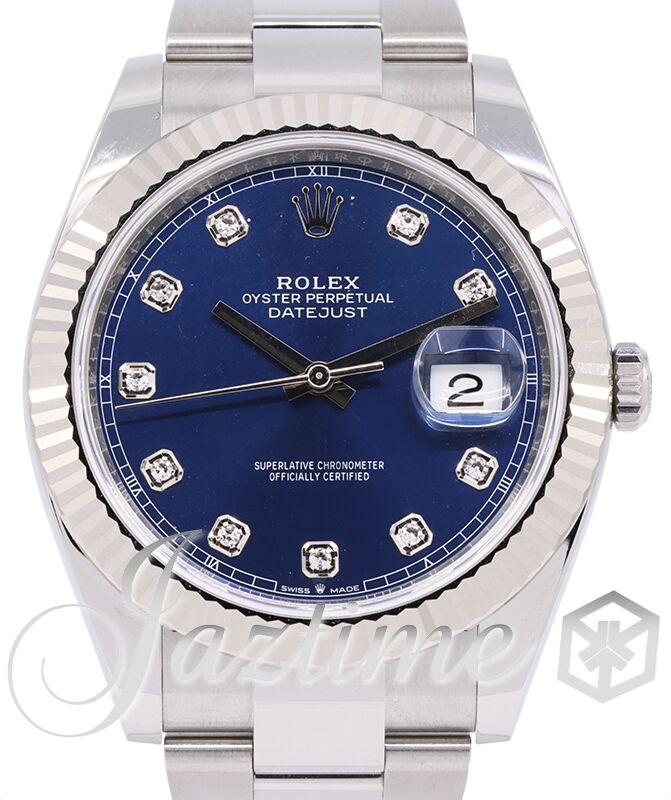 Rolex datejust 41 blue diamond outlet