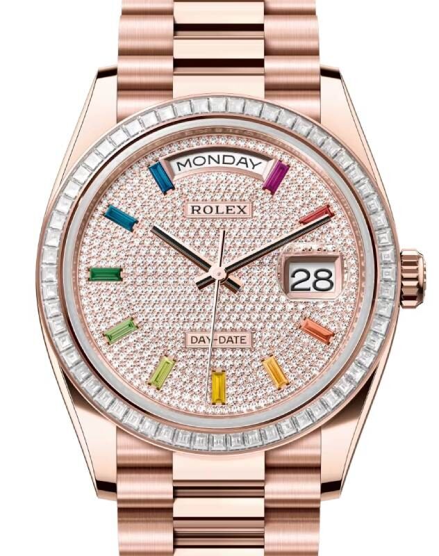 Rose gold day date 36 on sale