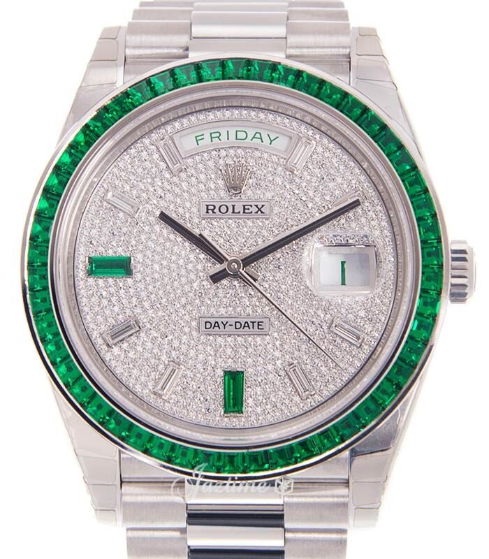 ミントページになります Rolex Day-Date 40 MINT 2022 GREEN Dial Yellow Gold President