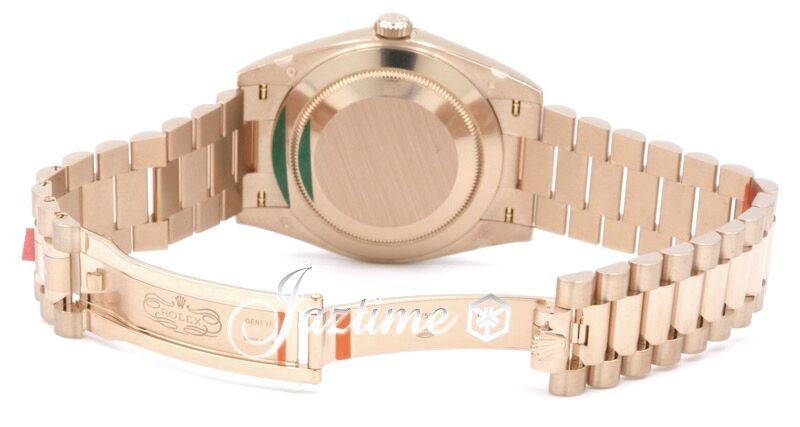Rolex day date 40 rose gold green dial on sale