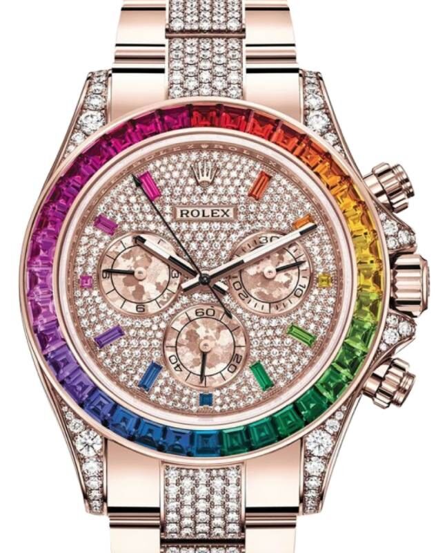 Rolex daytona rainbow silver sales