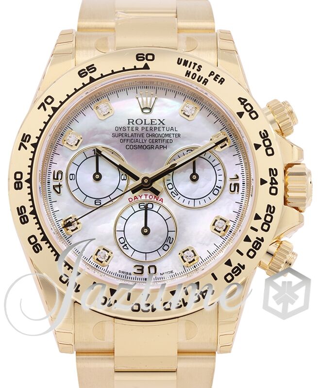 最も信頼できる Daytona Rolex Yellow Dial Diamond Pearl of Mother White Gold パンツ
