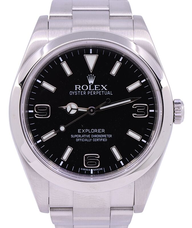 Rolex Explorer I Stainless Steel 39m Black Dial 214270 - PRE-OWNED