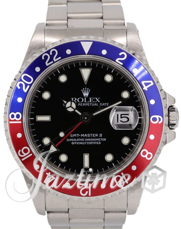 Rolex Gmt master II 16710 Black Dial Red Blue Pepsi Bezel Stainless Steel Oyster Bracelet Holes Case