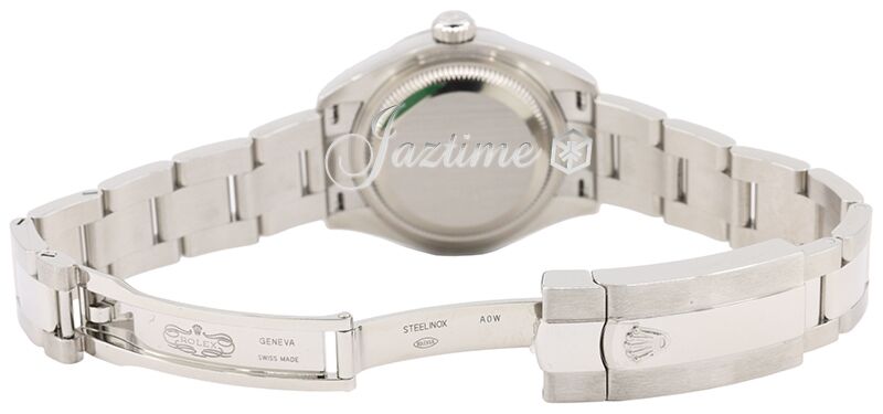 Rolex Lady-Datejust 28 279174 Silver Index Fluted White Gold
