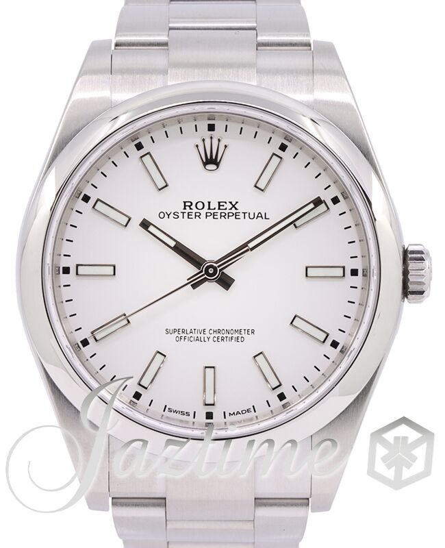 Rolex Oyster Perpetual 39 White Index Dial 114300