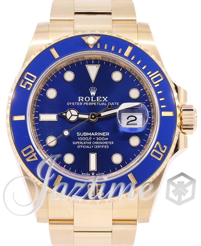 Rolex Submariner Date Yellow Gold Blue 41mm Dial Ceramic Bezel Oyster Bracelet 126618LB BRAND NEW