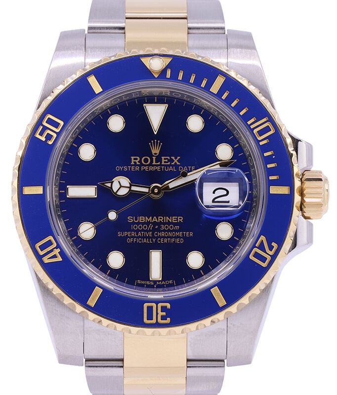 Rolex submariner oyster perpetual date blue top