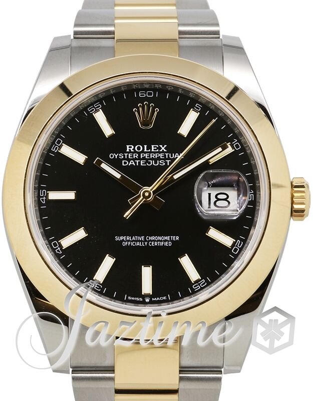 Rolex Datejust 41 126303 Black Index Yellow Gold Stainless
