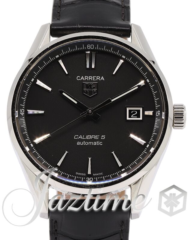 Tag Heuer Men s WAR211B.FC6180 Carrera Automatic Black Alligator Leather Watch