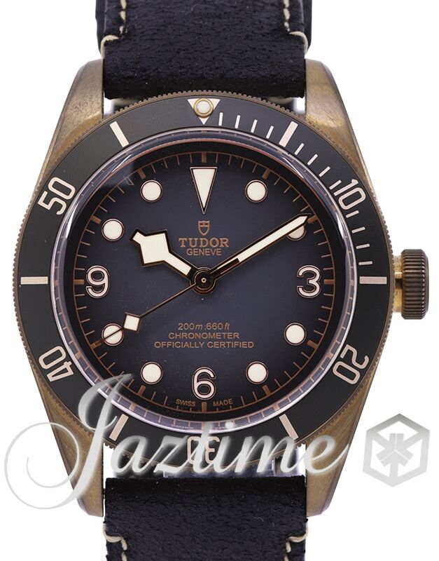 Tudor Black Bay Bronze 43mm Slate Grey Dial Leather Strap M79250BA 0001