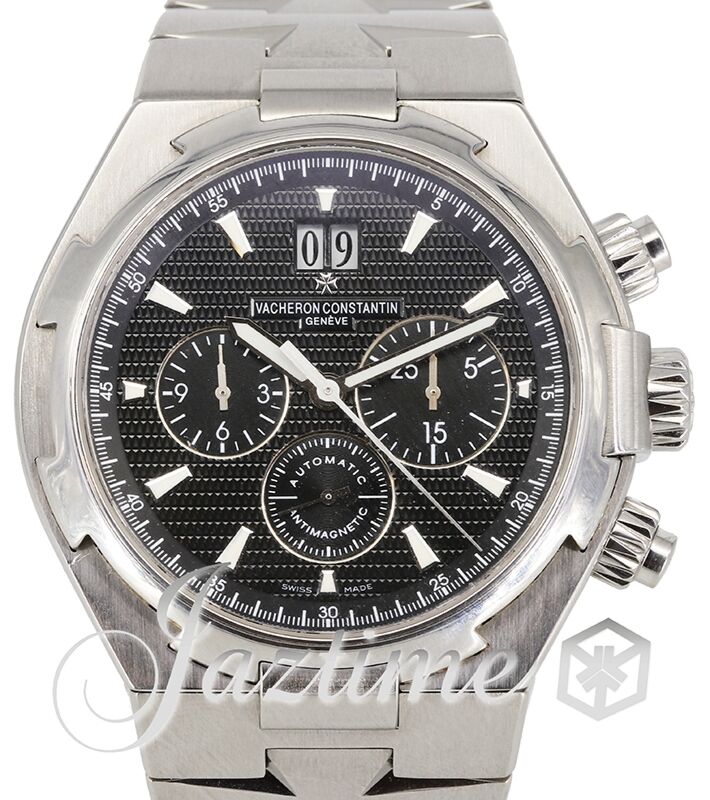 Vacheron Constantin Overseas Chronograph Stainless Steel Black Index Dial Steel Bracelet 49150 B01A PRE OWNED