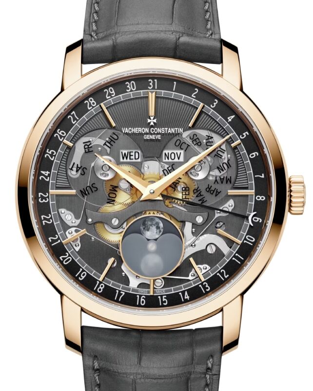 Vacheron Constantin Traditionnelle Complete Calendar Openface 41mm Pink Rose Gold 4020T 000R B654 BRAND NEW