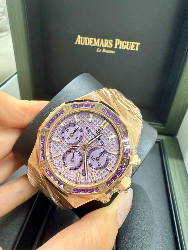 Audemars Piguet Royal Oak Chronograph 38mm Rose Gold Gem Set