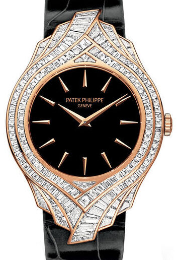 Patek Philippe 4895R-001 Calatrava Ladies 34mm Black Index Rose