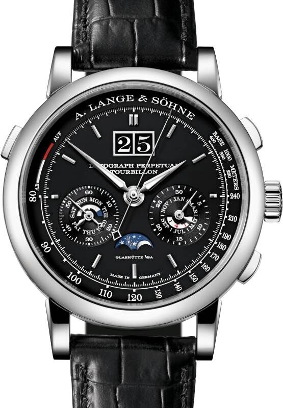 A Lange Sohne Saxonia Datograph Perpetual Tourbillon Platinum