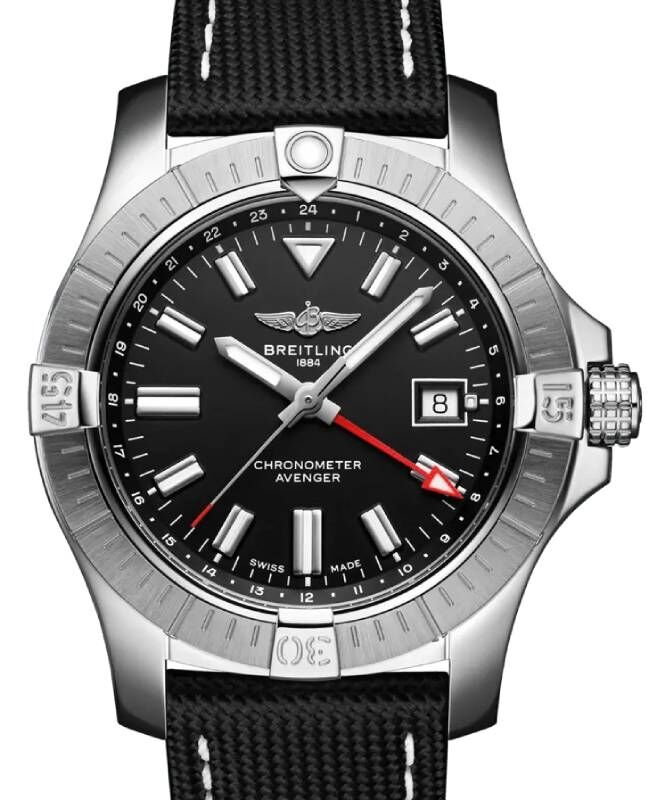 Breitling Avenger Automatic GMT 43 Black Dial Stainless Steel