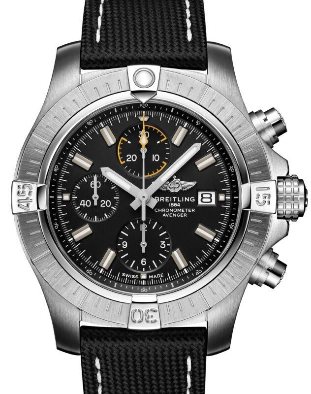 Breitling Avenger Chronograph 45 Stainless Steel Black Dial